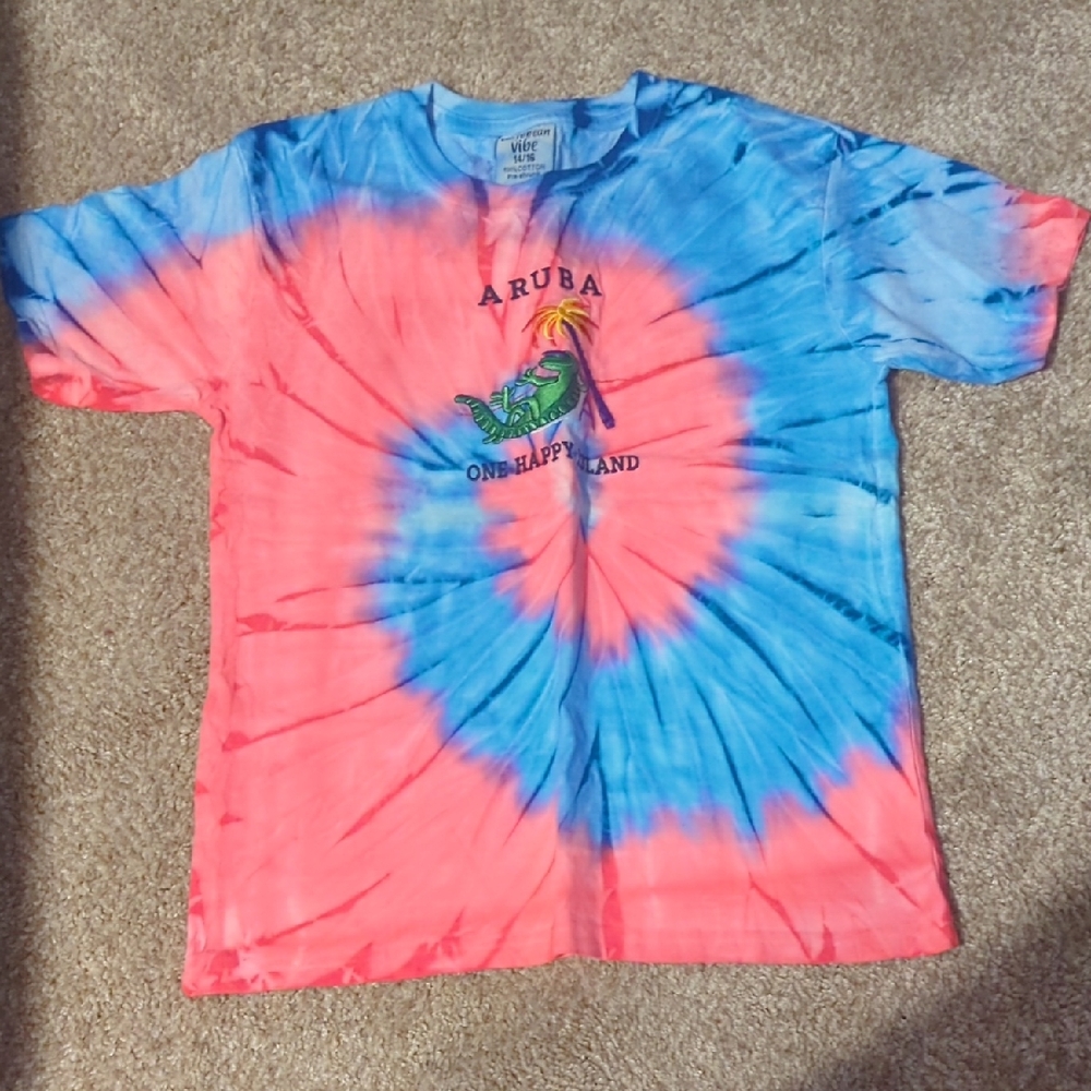 Kids Aruba Tie-Dye T-Shirt - Blue and Pink